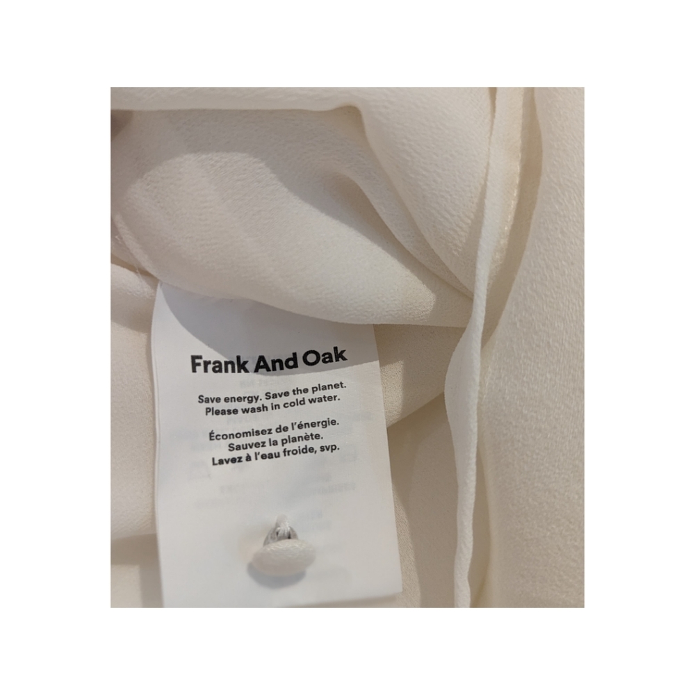 COPY - Frank And Oak~Ivory Button Down Chiffon Cami~Medium - Picture 5 of 7